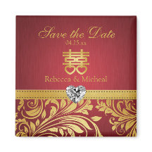 Red & Gold Damask, Chinese Double Happipness