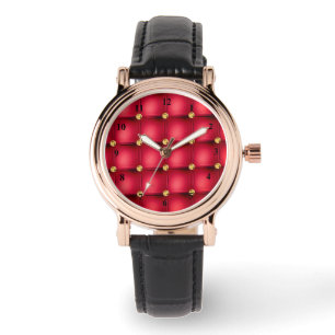 Red Gold Diamond Tufted Watch