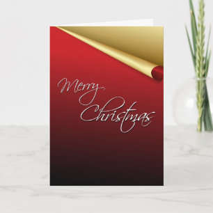Red & Gold Elegant Christmas Holiday Card