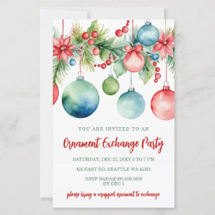 Red Gold Festive Ornament Exchange Christmas Party