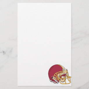 Red & Gold Football Helmet Stationery