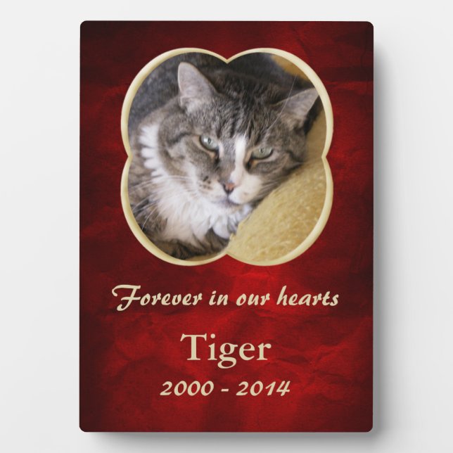 Red Gold Frame Pet Memorial Template (Front)