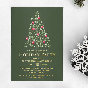 Red Gold Green Christmas Holiday Corporate Party