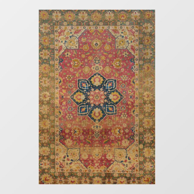 Red Gold Kashan Carpet Rug Persian Asian (Sheet)