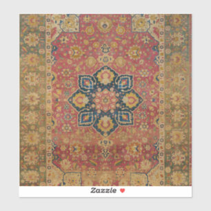 Red Gold Kashan Carpet Rug Persian Asian