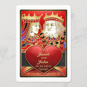 Red Gold King Queen Vegas Together With Invite