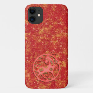 Red Gold Lunar Chinese New Year Zodiac Goat Case-Mate iPhone Case