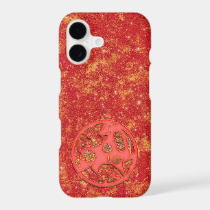 Red Gold Lunar Chinese New Year Zodiac Ox