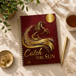 Red & Gold Lunar Year of the Horse Notebook