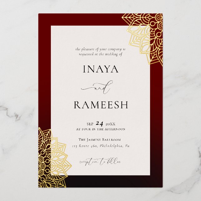 Red Gold Mandala  (Front)