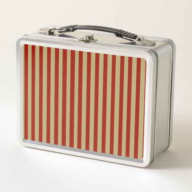 Red Gold Metal Lunch Box (Front)
