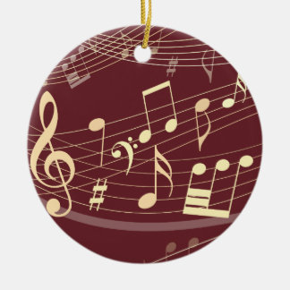 Red Gold Musical Christmas Ornament Personalised