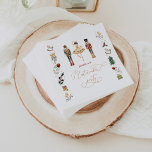 Red gold Nutcracker ballerina kids birthday party Napkin<br><div class="desc">Red gold Nutcracker ballerina kids birthday party Napkins
Matching items are available.</div>