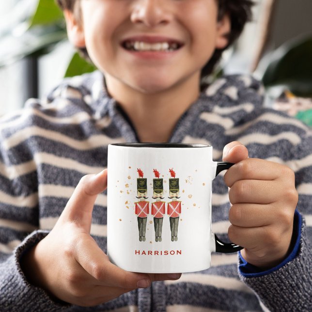 Red & Gold Nutcracker Personalised Christmas Mug (Creator Uploaded)