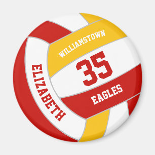 red gold or ANY team colours volleyball player Magnet