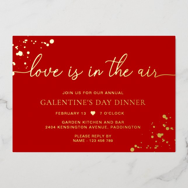 Red Gold Paintly Love Is In The Air (Front)