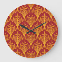Red Gold Peacock: Art Deco.