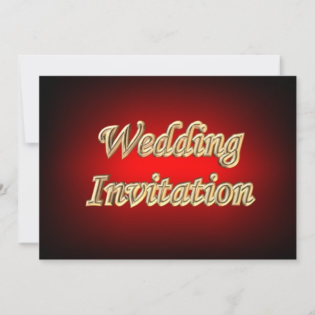 Red gold  popular Asian colours Wedding Invitation (Front)