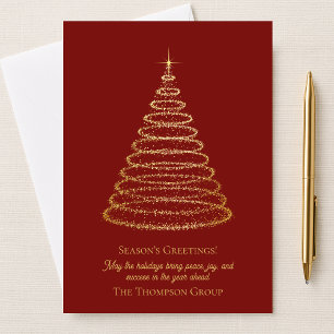 Red Gold Professional Corporate Holiday Greeting
