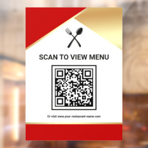 Red Gold Restaurant Digital QR Code Menu