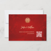 Red Gold  RSVP Chinese Wedding