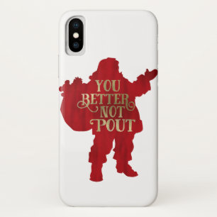 Red & Gold Santa Toy bag You Better Not Pout Case-Mate iPhone Case