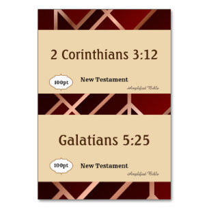 Red Gold Scripture Reference Card for Game