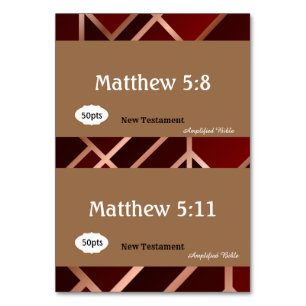 Red Gold Scripture Reference Cards for Game