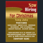 Red & Gold, Seasonal Recruitment Advertising Flyer<br><div class="desc">Red & Gold,  Seasonal Recruitment Advertising Flyers By The Business Card Store.</div>