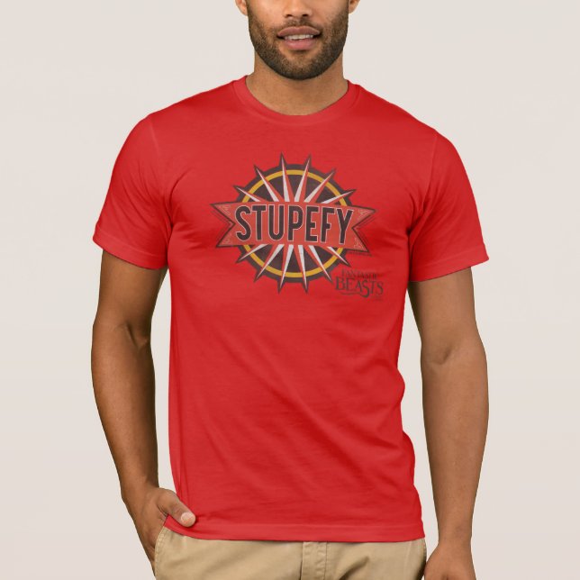 Red & Gold Stupefy Spell Graphic T-Shirt (Front)