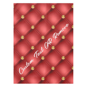 Red Gold Tablecloth Personalised Text
