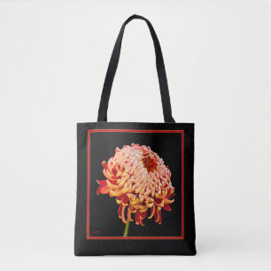 Red& Gold Tan Mum All-Over-Print Tote Bag