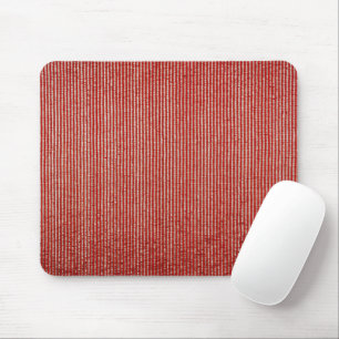 Red & Gold Thin Vertical Stripe Fabric Texture Mouse Pad