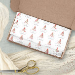 Red Gold Tree Pattern Name Merry Christmas Tissue Paper<br><div class="desc">Simple Classy Gold Red Artsy Tree Pattern Name Merry Christmas is in a stylish set handwritten style script and a ribbon-style simplistic tree illustration. Easy to personalise with your name.</div>