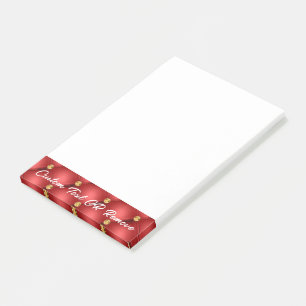 Red Gold Tufted Personalised Post-it® Notes