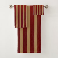 Red & Gold Vertical Stripes Striped Pattern