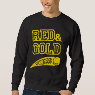 Red & Gold Vibes Hockey Team Fan_2 Sweatshirt