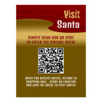 Red & Gold, Visit Santa, QR Code Queue