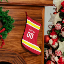 Red, Gold & White Football Team Personalised