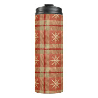 RED & GOLD WINTER SNOWFLAKE PLAID PATTERNS