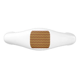 Red & Gold Zig Zag Glitter Ceramic Drawer Pull
