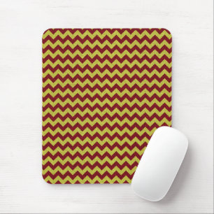 Red & Gold Zig Zag Glitter Mouse Pad