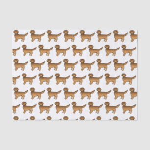 Red Golden Retriever Cute Cartoon Dog Pattern Tissue Paper