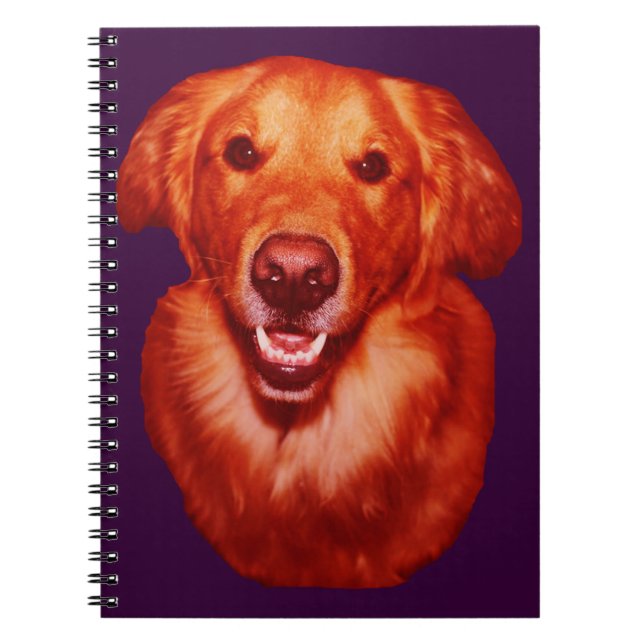 Red Golden Retriever Front Profile Spiral Notebook (Front)
