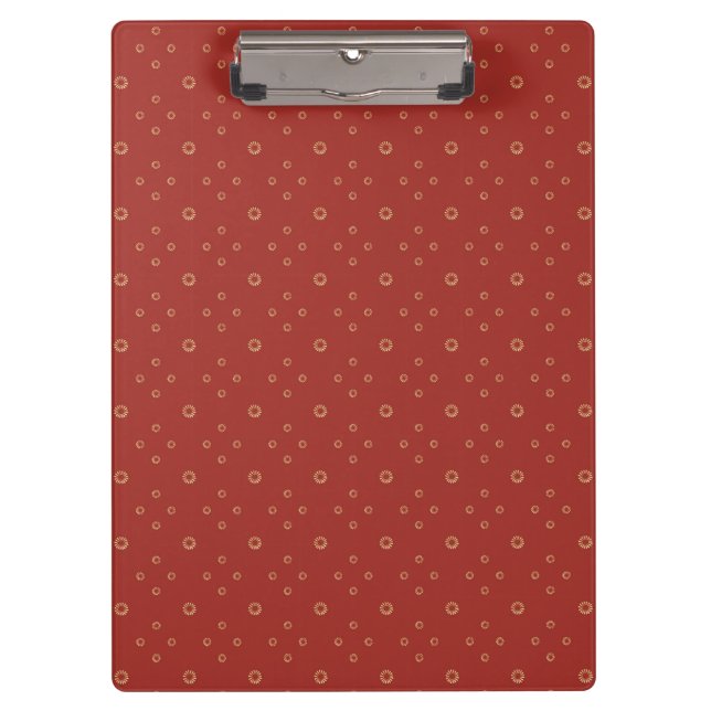 Red | Golden Zinnia Sun Clipboard (Front)