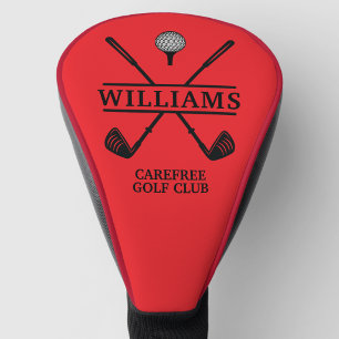 Red Golf Club Player Name Golf Head Cover