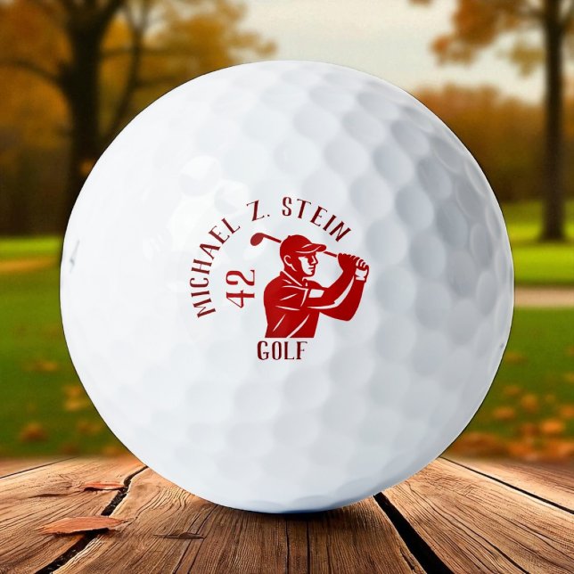 Red Golf Player Icon, Name and Age Balls (Creator Uploaded)