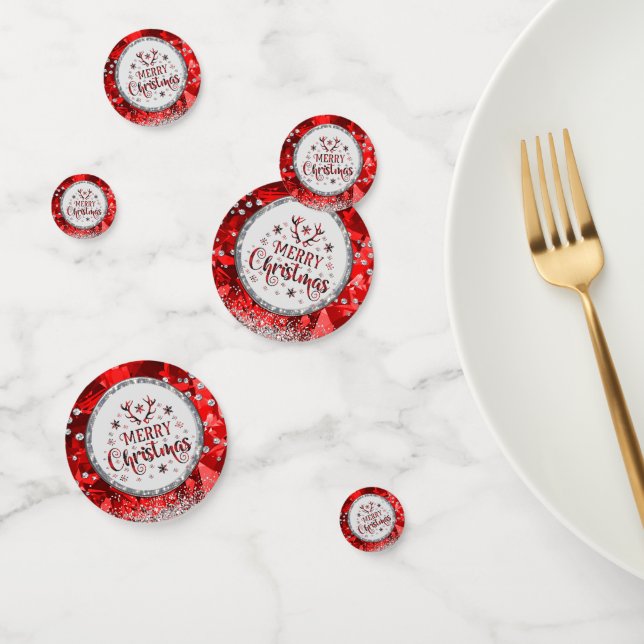  Red Gorgeous Emerald  Merry Christmas  Confetti (Group)