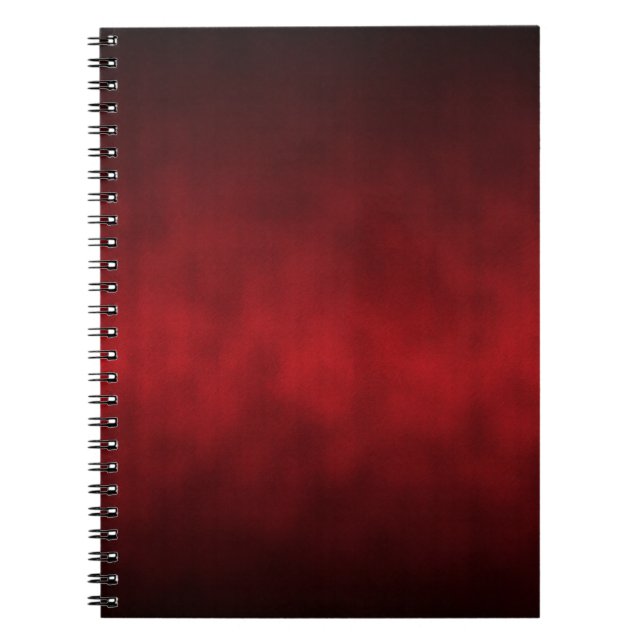 Red Gothic Ombre Background Art Notebook (Front)