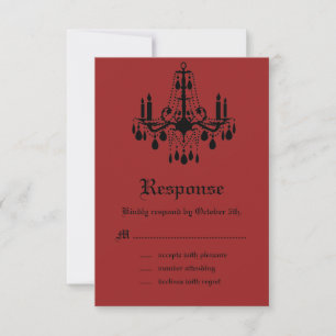 Red Gothic RSVP Card